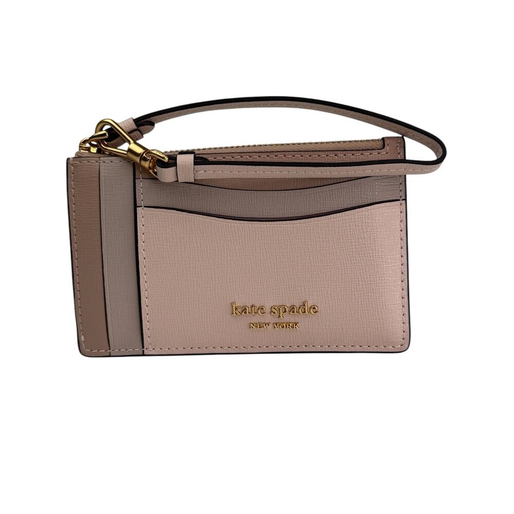 Kate Spade Pale dogwood Morgan Colorblocked Card Case Wristlet